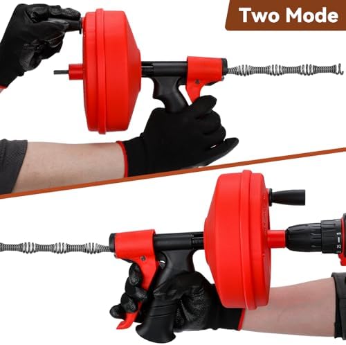 45FT Plus 10-in-1 Drain Snake Auger for Kitchen Bathroom Cleaning