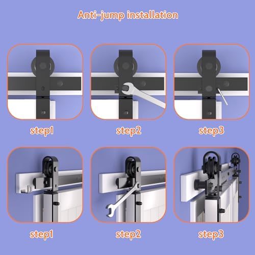 SkySEN Bifold Barn Door Hardware Set