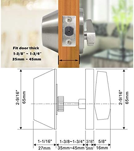 Gobrico 3 Satin Nickel Keyed Single Deadbolts