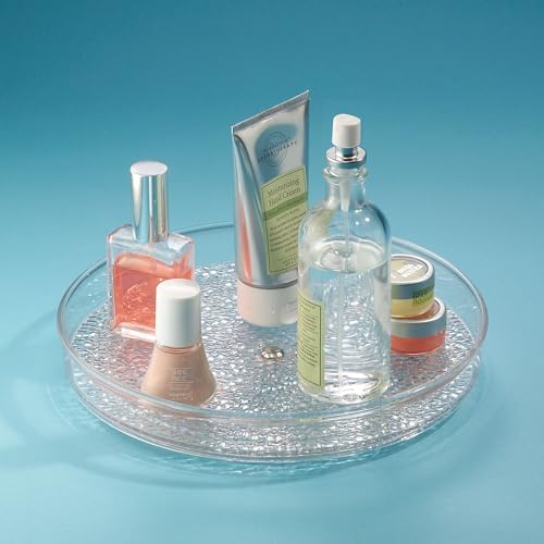 iDesign The Rain Collection Clear Plastic Lazy Susan Organizer