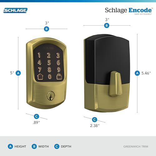 Schlag Encode Smart WiFi Deadbolt Lock for Front Door