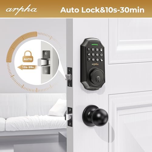 Alpha Keyless Entry Door Lock with 2 Door Knobs