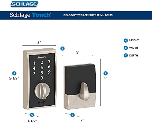 SCHLAGE Touch Century Deadbolt