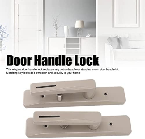 Rectangular Door Handle Lock with Privacy Lever for Bedroom and Office
