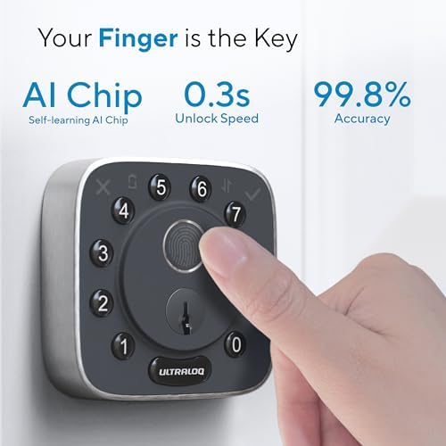 ULTRALOQ Fingerprint Smart Deadbolt for Apple Home Beyond