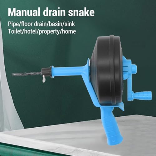 convenient two modes manganese steel spring 50 ft pipe clog remover