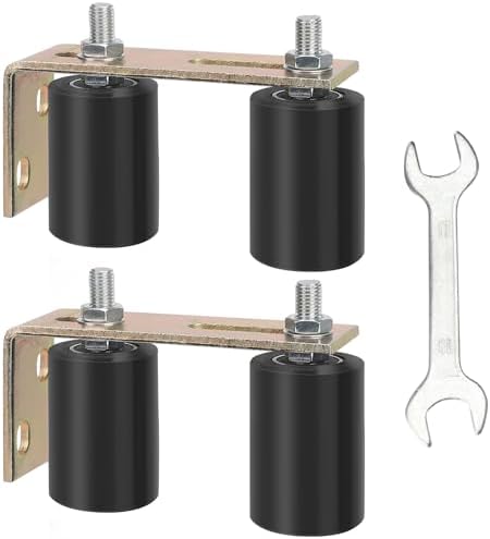 2-Piece Heavy Duty Gate Roller Guide with L-Shaped Steel Bracket