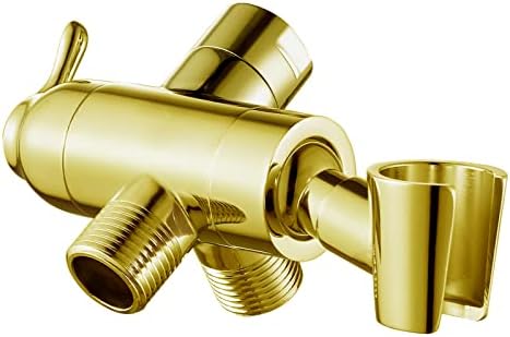 G12 Brass Shower Diverter Valve with Gold Finish for Handheld Fixed Showers