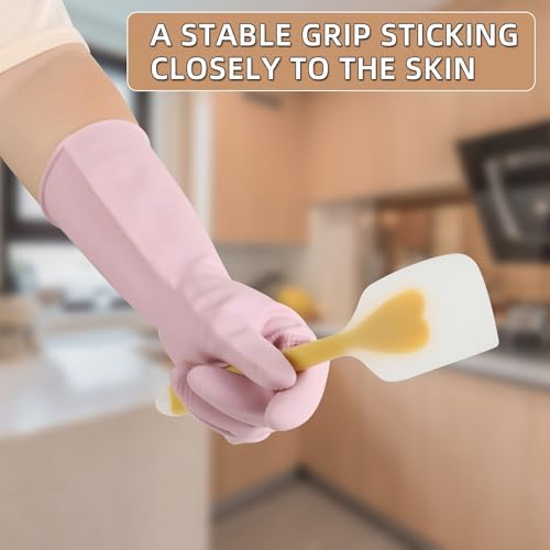 ZUIMER Dishwashing Gloves Reusable Kitchen Gloves 2 Pairs