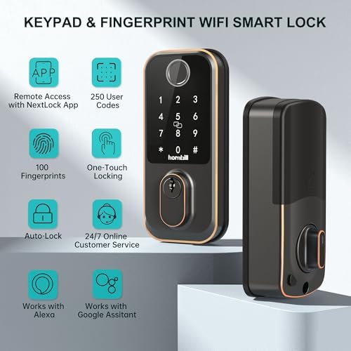 Hornbill Keypad Wi-Fi Door Lock with Alexa Google Home