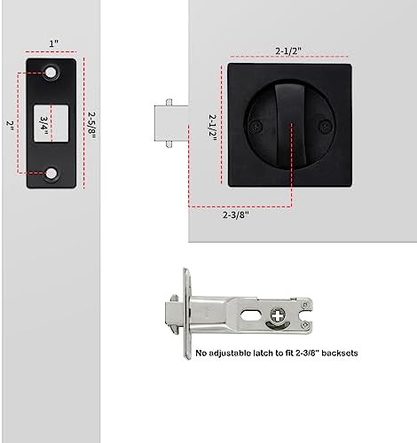 Black Pocket Door Lock