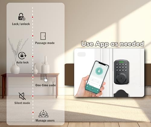 Chautday Smart Keyless Door Waterproof Alexa