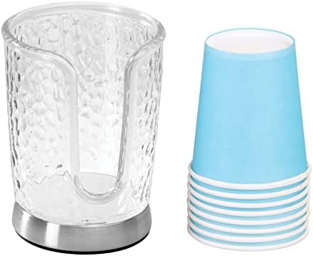 mDesign PlasticSteel Small Disposable Cup Dispenser