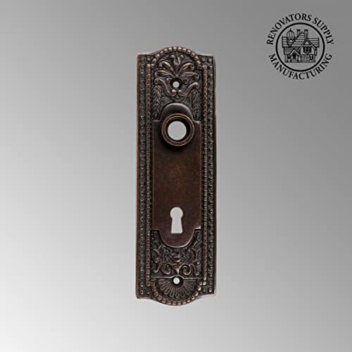 Elegant Door Back Plate - Oil Rubbed Bronze with Ancient Design