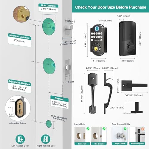 Smart WiFi Door Lock Set with Alexa Voice Control