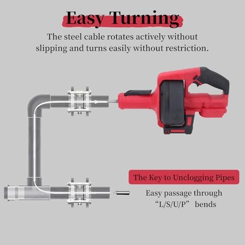 Easily Clear Drains with this Compact Electric Snake Auger
