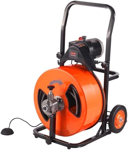 VEVOR 100FT 34 Auger with Cutter for Clogs