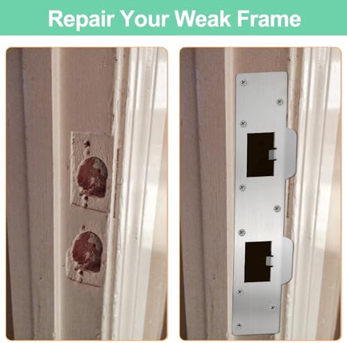 Secure Front Door Strike Plate for 55 to 6 Latches