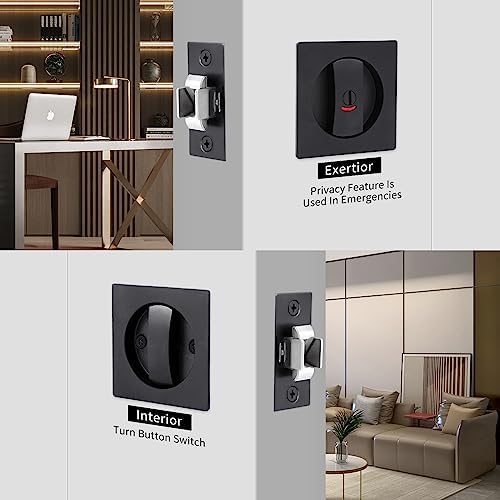 Black Pocket Door Lock