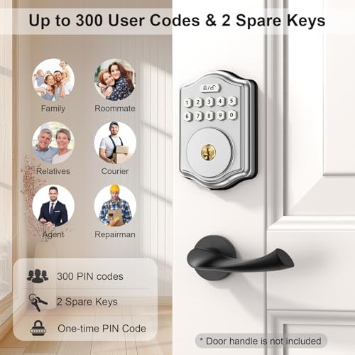 52HZ Smart Keyless Door Lock with Voice Guidance