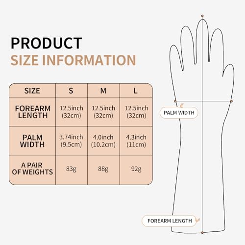 ZUIMER Dishwashing Gloves Reusable Kitchen Gloves 2 Pairs