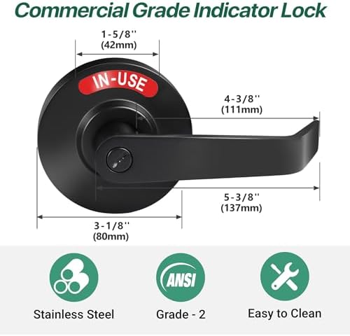 Onedaful Cuzofu Privacy Indicator Door Lever matte black