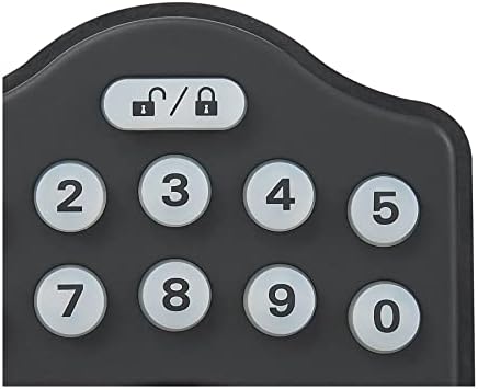 Easy Lock with Amazon Basics - 508x308x01in Keyed Door Lock - Matte Black