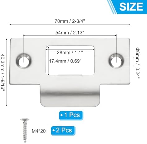 Secure Durable Metal Door Strike Plate