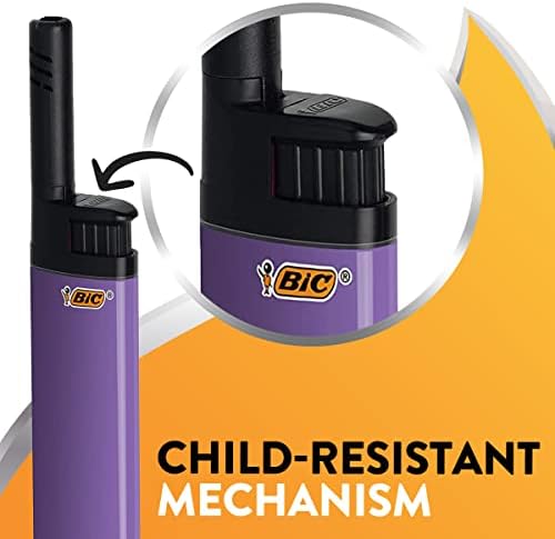 BIC EZ Reach Child-Safe Lighter 145-inch 6pk Assortment
