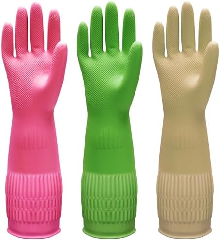 Bamllum Reusable Kitchen Gloves Heavy-duty Design for Better Protection Medium