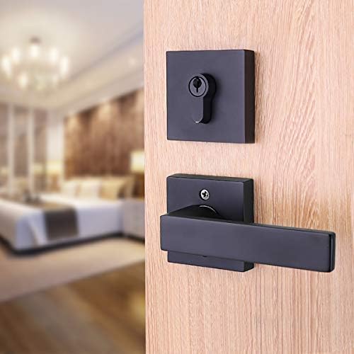 5-Piece Door Lock Set Reversible Passage Lever for Home Use
