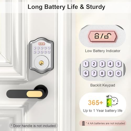 52HZ Smart Keyless Door Lock with Voice Guidance
