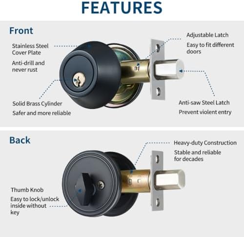 Deadbolt Door Lock SetGrade 3 Security
