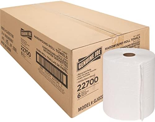 Genuine Joe 800 Roll Towel White 6-Pack