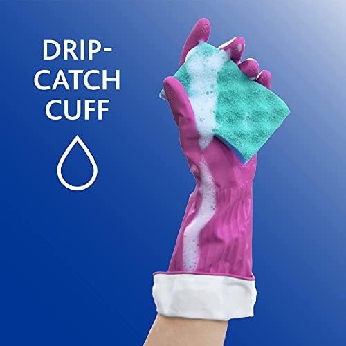 DRIP-CATCH ODOR-RESISTANT NON-SLIP REusable Gloves for Cleaning More