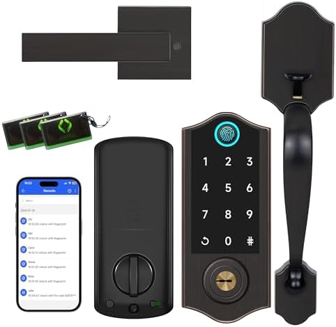 Fingerprint Door Lock Smart Deadbolt with App Control Keyless Entry 247 Security