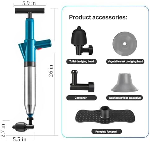 Meideli 360 PlungeBlaster Multi-Drain Unclogger