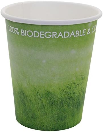 YesFresh 8oz Disposable Hot Beverage Paper Cups Green