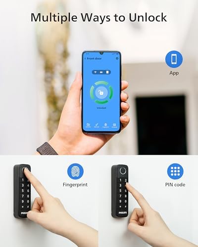Smart Deadbolt Lock with Fingerprint Keypad Wi-Fi Remote Control