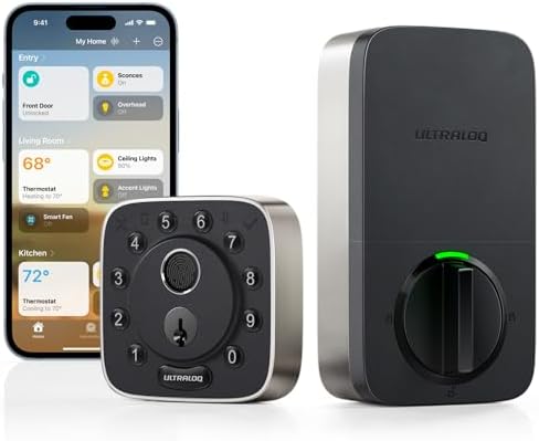 ULTRALOQ Fingerprint Smart Deadbolt for Apple Home Beyond