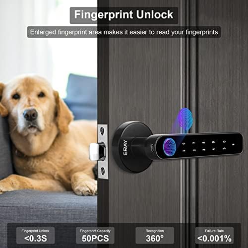 3-in-1 Biometric Door Lock Set with Fingerprint Passcode and Key