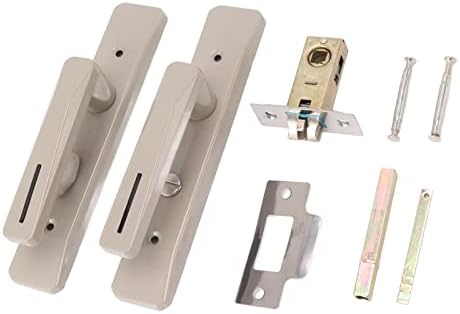 Rectangular Door Handle Lock with Privacy Lever for Bedroom and Office