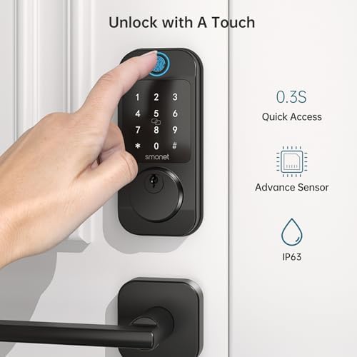 Secure Front Door Lock with Alexa Fingerprint Entry