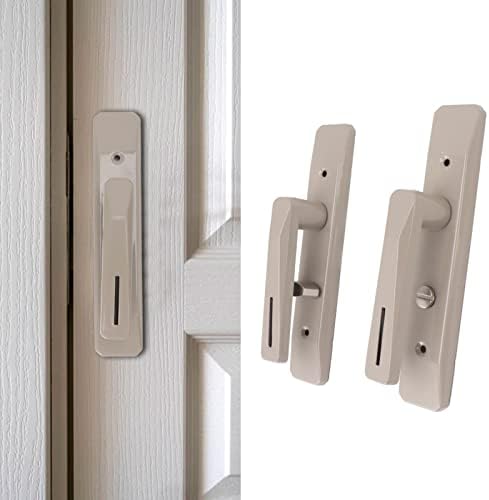 Rectangular Door Handle Lock with Privacy Lever for Bedroom and Office