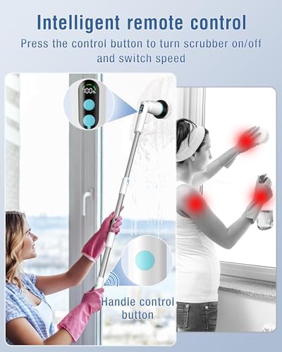 Premium Electric Spin Scrubber for Easy Bathroom Shower Floor Cleaning