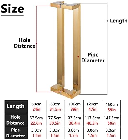 Double-Sided Stainless Steel Door Handle Secure Both Sides