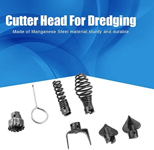 Set of 7 manganese steel drain cleaner cutter heads