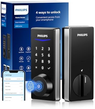 Philips Fingerprint Keyless Entry Smart Lock with App Control
