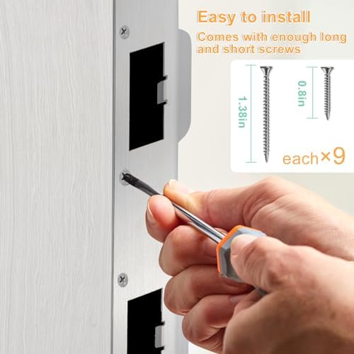 Secure Front Door Strike Plate for 55 to 6 Latches