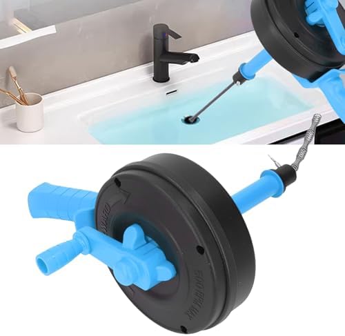 convenient two modes manganese steel spring 50 ft pipe clog remover
